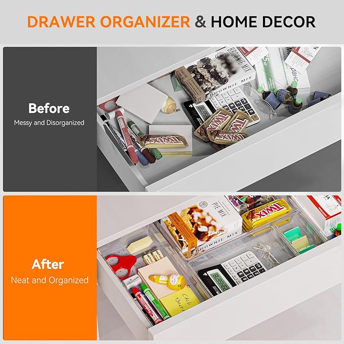 Criusia 8 Pack Drawer Organizer - Image 5