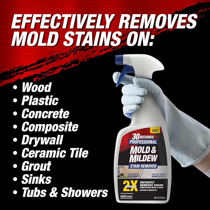 30 SECONDS Pro Mold and Mildew Stain Remover | Scrub Free | Brighter Results - Image 2