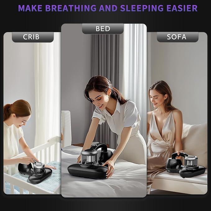 Mattress Vacuum Cleaner, Handheld UV Bed Vacuum Cleaner 16KPa & 12800 - Image 7