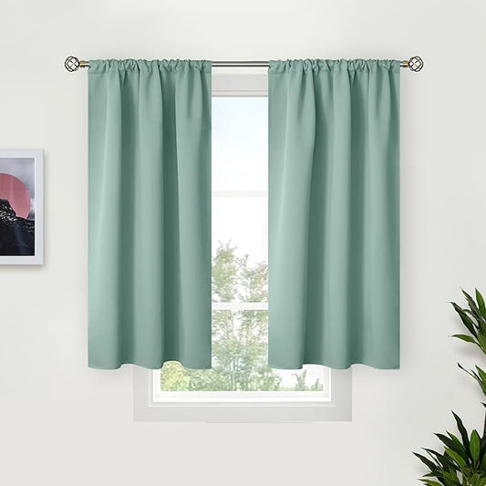 BGment Sage Green Blackout Curtains 40 Inches Long by BGment