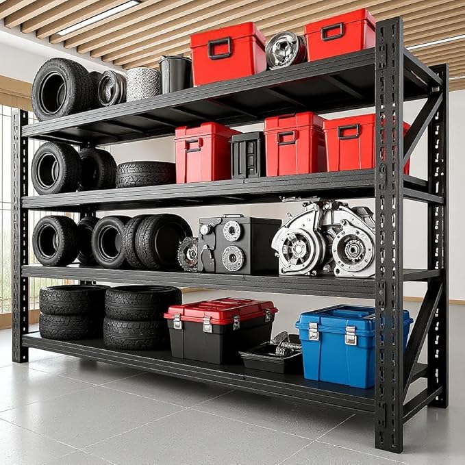5000LBS Garage Shelving 59" W Heavy Duty Storage Shelves, 4 Tier Industrial - Image 2