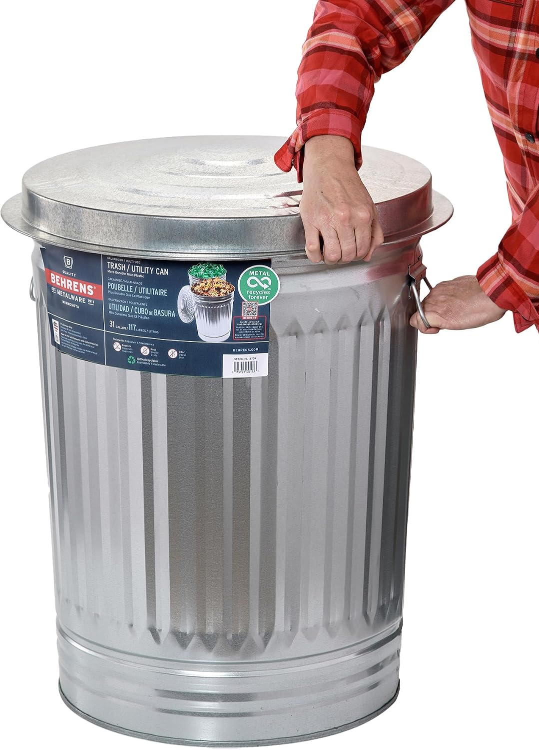 Behrens Infinity Replacement Lid for 31-Gallon Trash Can
