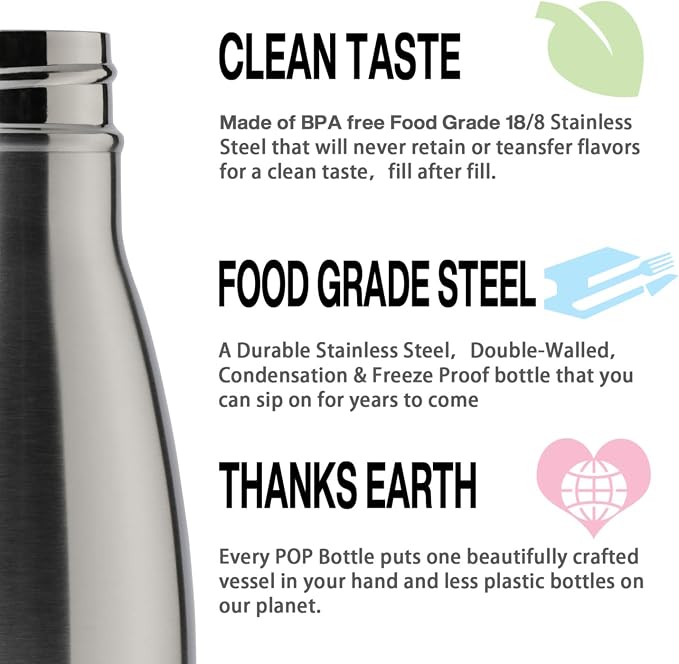 MEWAY 17oz Sport Water Bottle Vacuum Insulated Stainless Steel Leak-Proof - Image 3