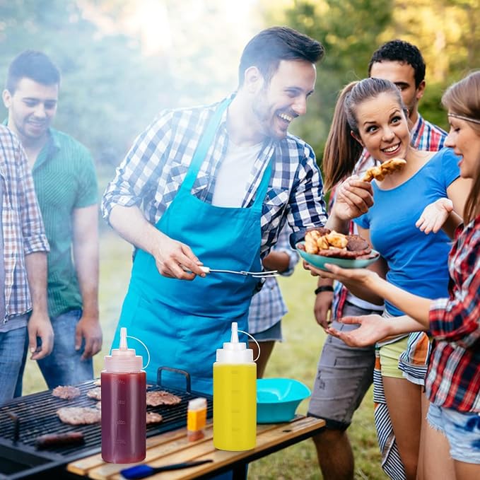 Condiment Squeeze Bottles Ketchup Dispenser, 6 Pack 16oz Squeeze Bottles - Image 7