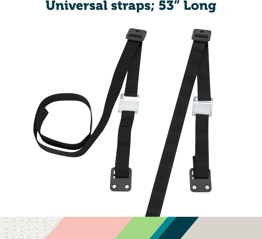 Safety 1st TV & Furniture Safety Straps, Black, 2‑Pack, Screws Included (...
