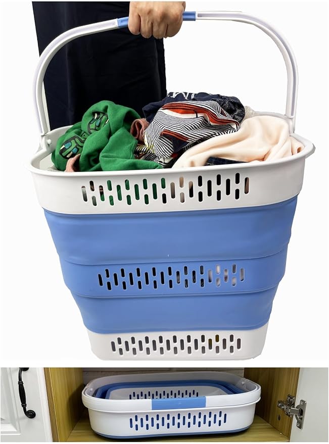 SAMMART 40L Collapsible Plastic Laundry Basket - Image 4
