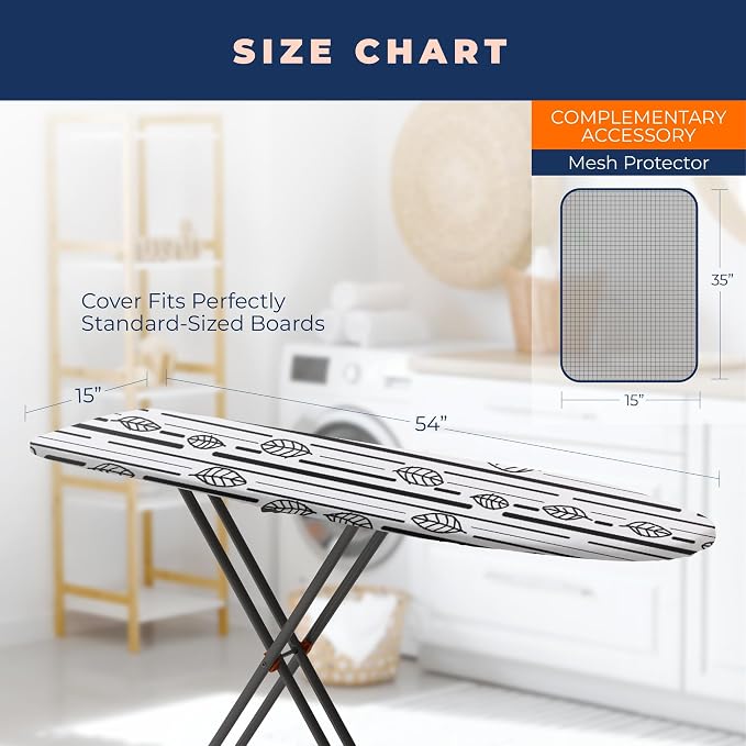 Ironing Board Cover and Pad Extra Thick Heavy Duty Padded 4 Layers Non Stick - Image 5