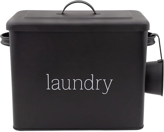 AuldHome Design Enamelware Laundry Powder Container, Enamelware Detergent Bin by AuldHomeDesign