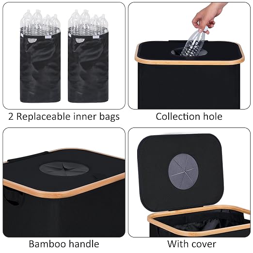 29 Gallons Recycling Bins for Kitchen, Indoor Recycle Bins - Image 2