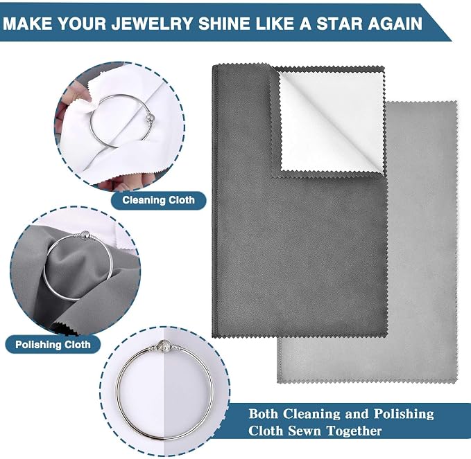 SEVENWELL Silver Polishing Cloth, Jewelry Cleaner Cloth - Image 3