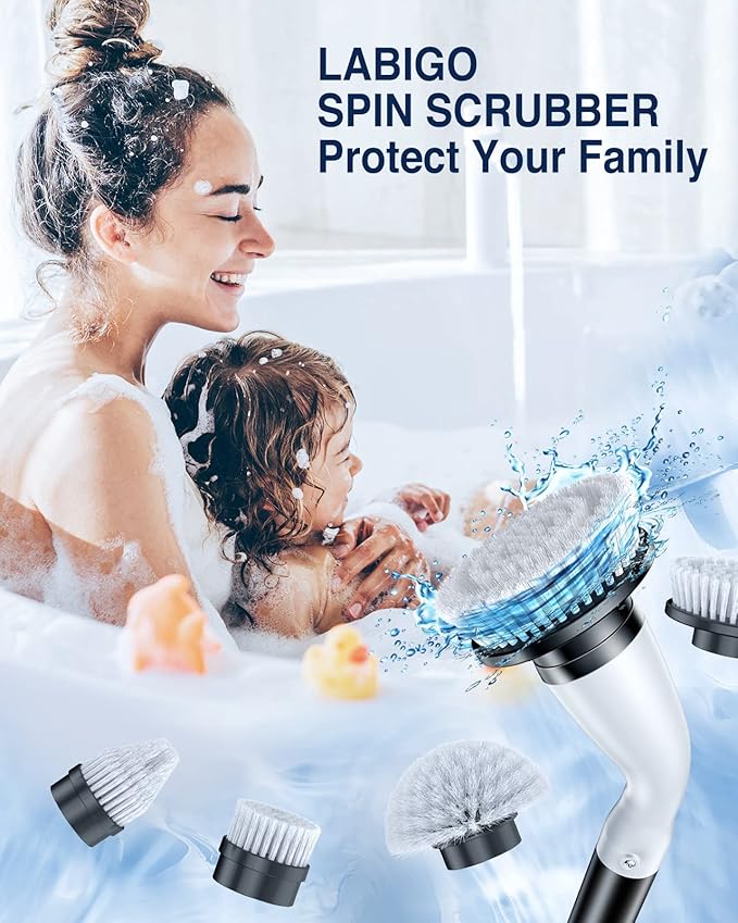 LABIGO Electric Spin Scrubber LA1 Pro, Cordless Spin Scrubber - Image 7
