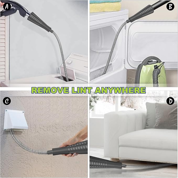 Sealegend Dryer Vent Cleaner Kit Dryer Lint Vacuum Attachment Lint Remover - Image 4