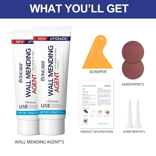 Drywall Repair Kit, 2 Pack Wall Mending Agent, Wall Spackle - Image 10