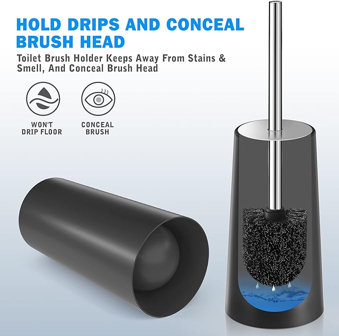 Toilet Brush and Holder, 2 Pack Toilet Brush - Image 5
