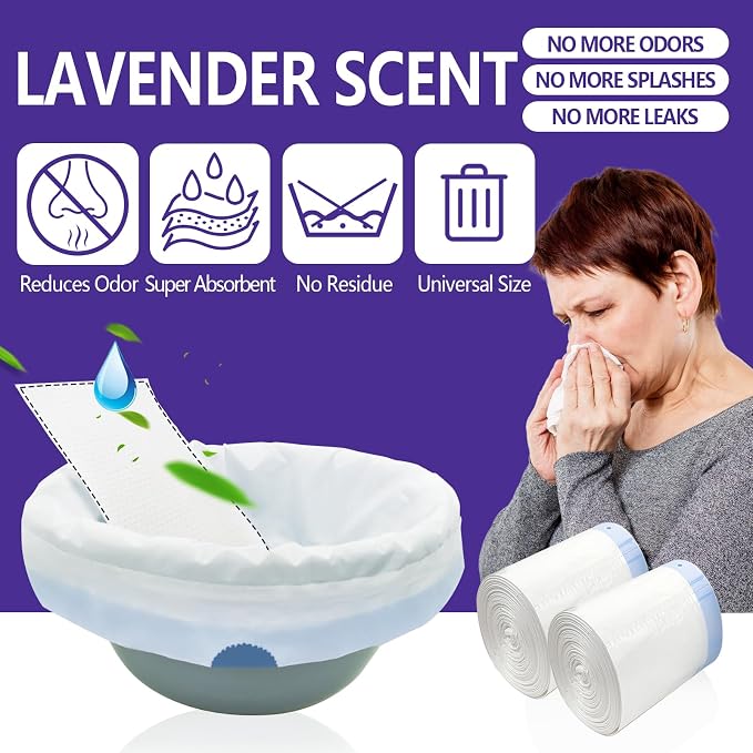 Senvok Commode Liners with Highly Absorbent Pads - Image 2