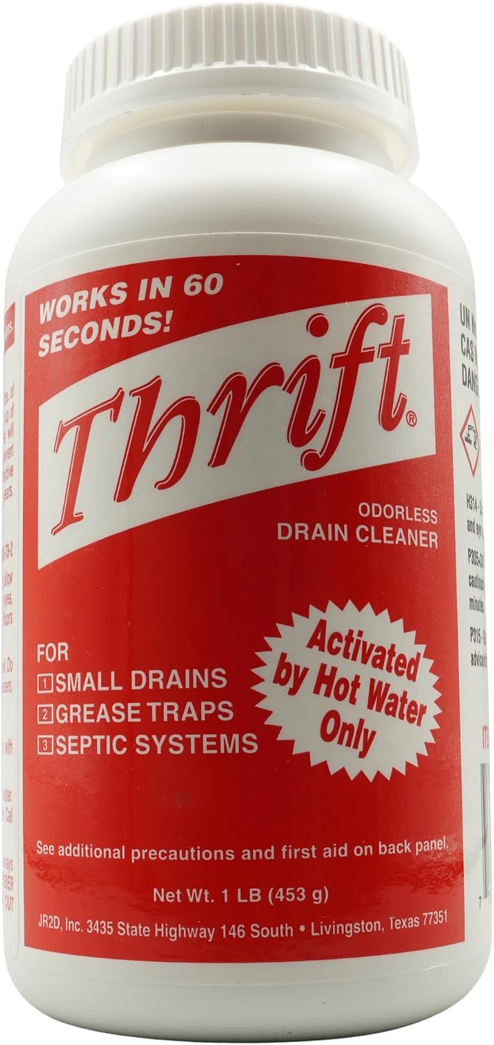 Thrift T-100 Alkaline Based 1-Pound Granular Drain Cleaner (2-(Pack))
