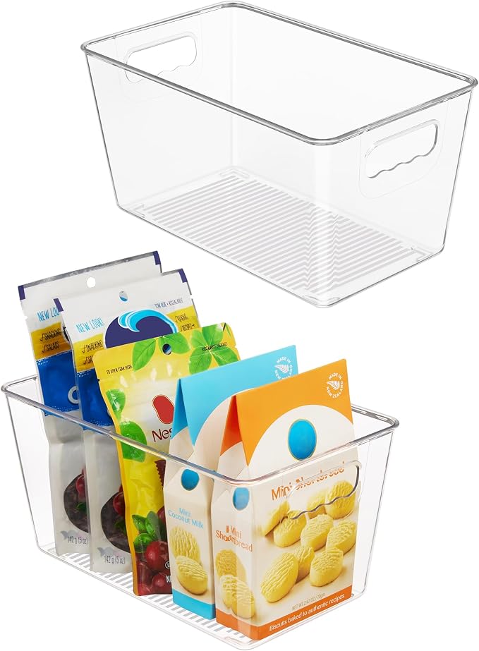 Vtopmart Clear Plastic Pantry Organizer Bins, Countertops, Freezer Organization by Vtopmart
