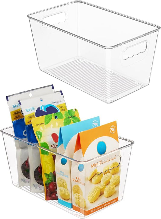 Vtopmart Clear Plastic Pantry Organizer Bins, Countertops, Freezer Organization by Vtopmart