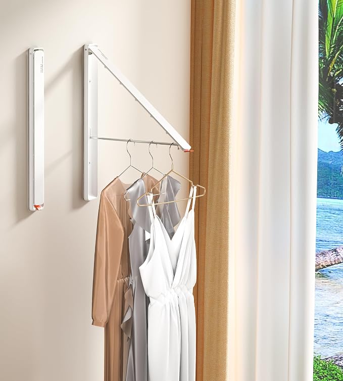 Dr.DJ Clothes Drying Rack Wall Mounted, Retractable & Foldable Clothes Hanger - Image 7