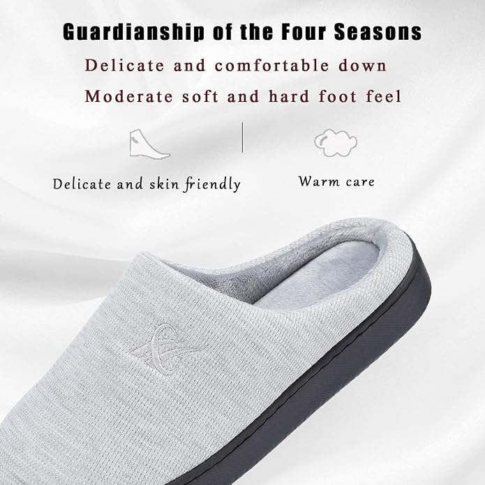 Memory Foam Slippers for Women's and Men's Casual House Shoes - Image 2