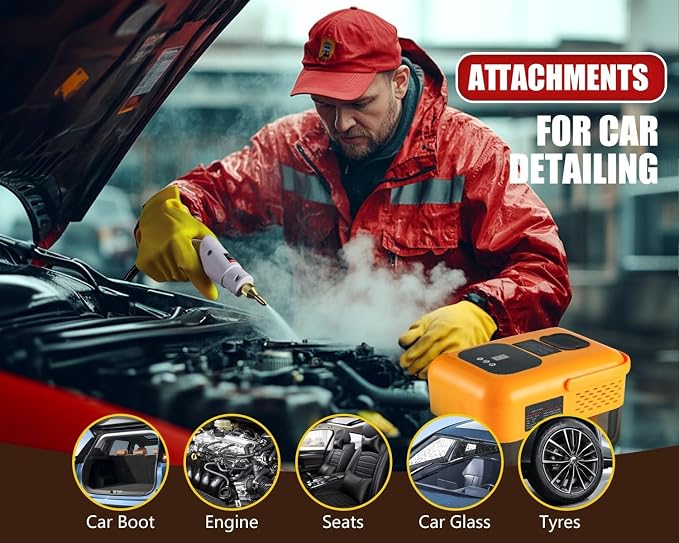 Steam Cleaner for Home, Handheld 2500W High Pressure Steamer for Cleaning - Image 4