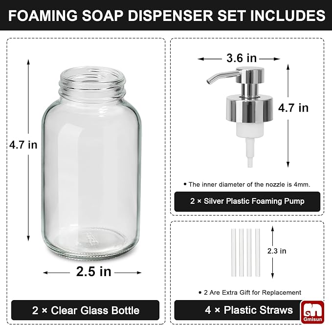 GMISUN Foaming Soap Dispenser, Modern Hand Soap Dispensers - Image 7
