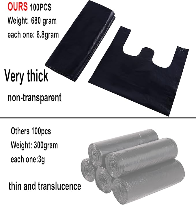 YYaaloa 100 pcs Black Trash Bags - Image 4