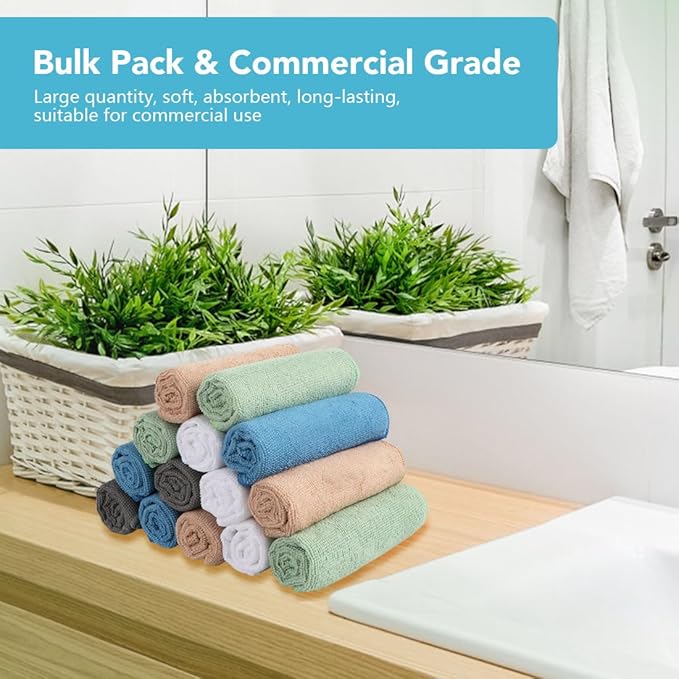 Orighty Wash Cloths Bulk Towels Set 200 Pack, Highly Absorbent and Soft Feel - Image 7