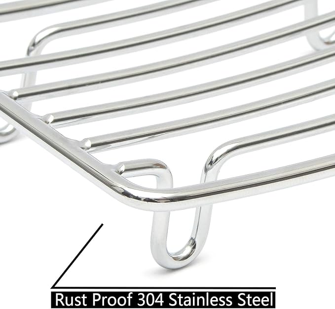 Bar Soap Dish Holder for Shower Bathroom Stainless Steel Rust Proof Self - Image 3