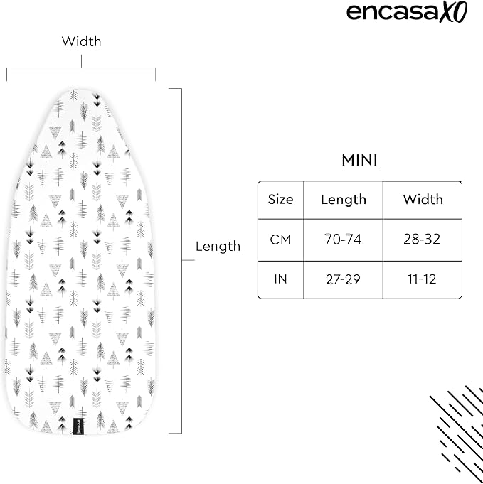 Encasa XO Ironing Board Cover and Pad 28"x12" - Image 2