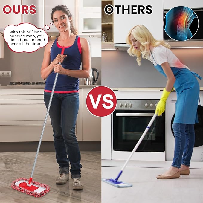 MAVRIZ Dust Mops for Hardwood Floors Cleaning Washable Wet and Dry Mop - Image 4