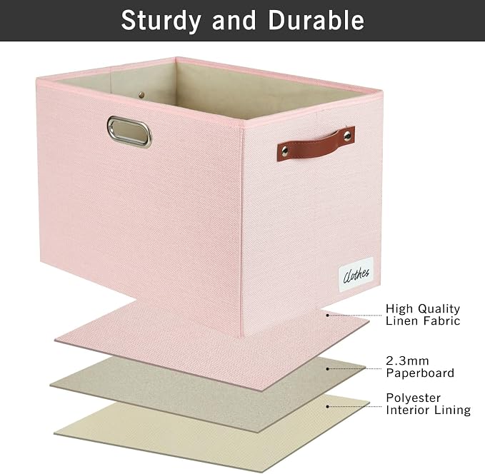 3-Pack Foldable Fabric Storage Bins - Image 6