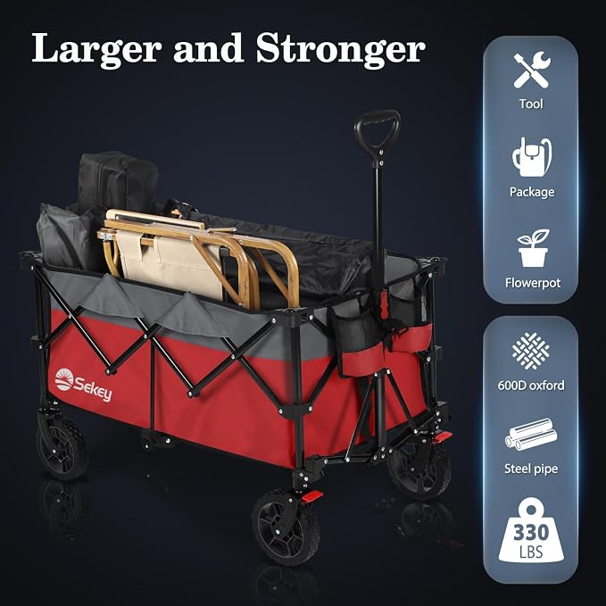 Sekey 220L Collapsible Foldable Wagon - Image 2