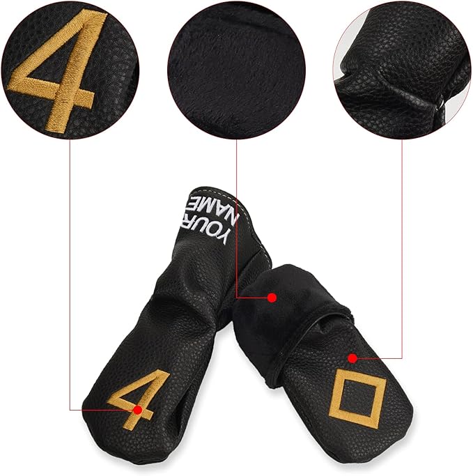 10pcs /Set Black Hybrid Iron Head Covers Protector - Image 3