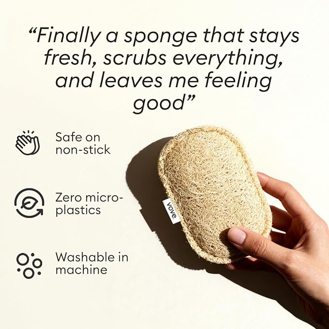 Vove Scrub Sponges 4 Pack, Cellulose & Cotton - Image 3