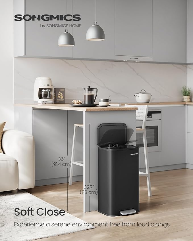 SONGMICS Kitchen Trash Can, 8-Gallon Garbage Can - Image 2