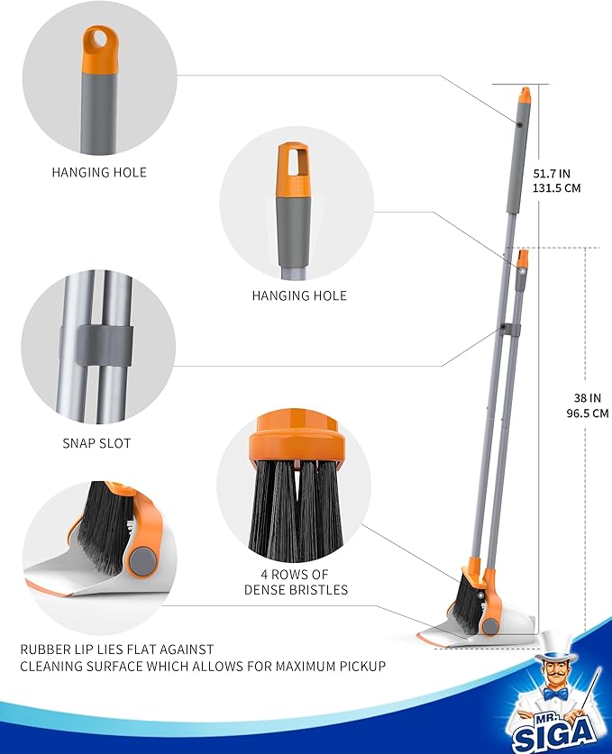 MR.SIGA Broom and Dustpan Set - Image 6