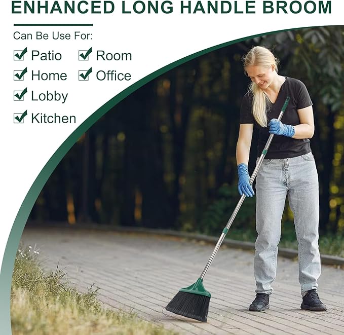 4 PCS Heavy Duty Broom Outdoor/Indoor Commercial Broom - Image 3