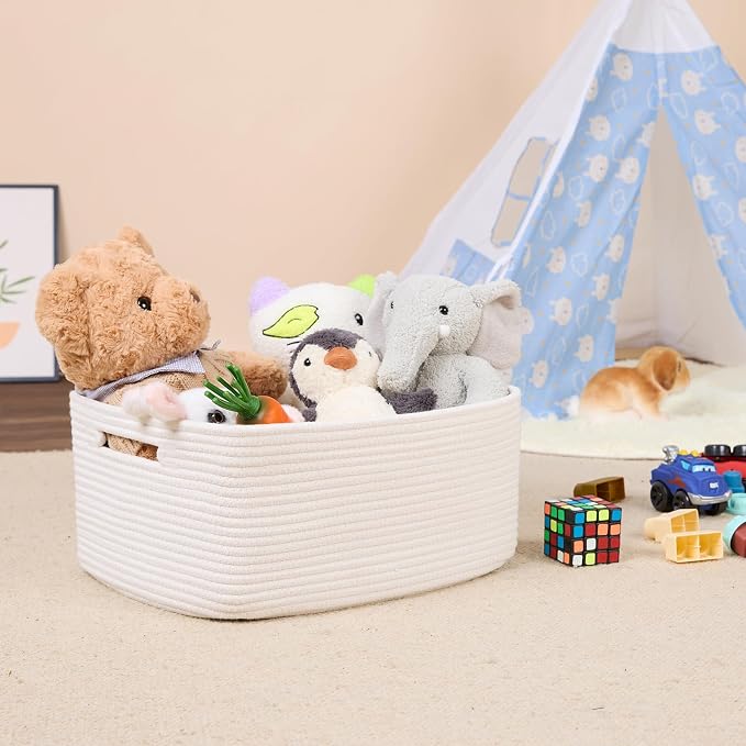 Large Storage Baskets for Shelves, Closet Organizers Bins for Clothes Blanket - Image 5