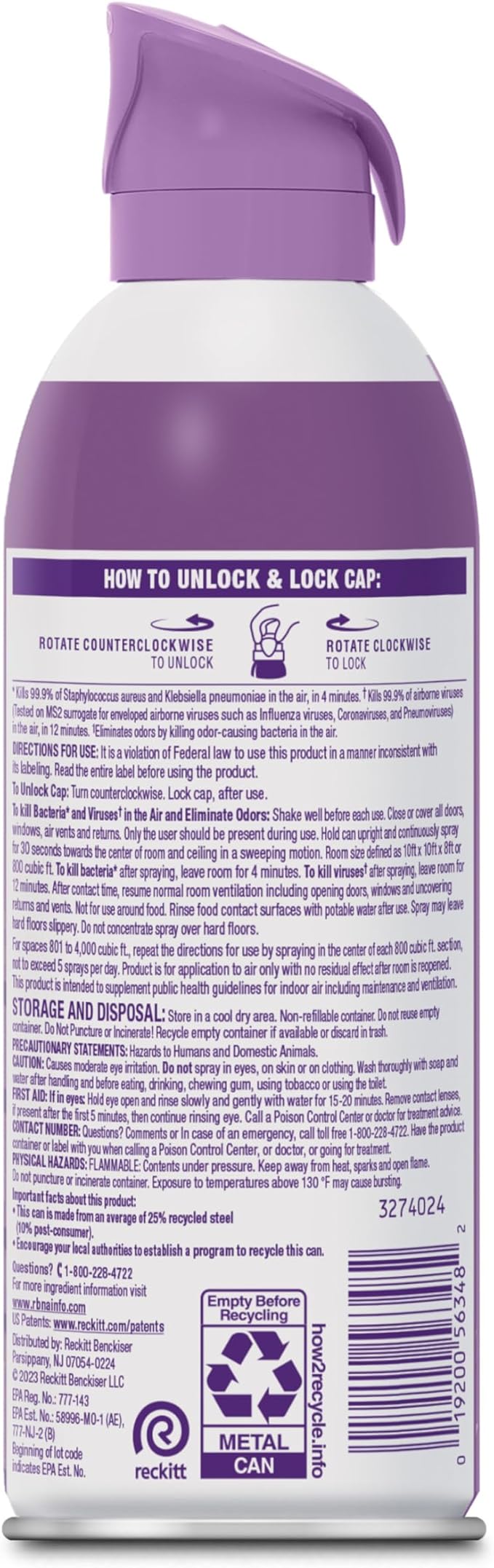 Lysol Air Sanitizer Spray with Odor Eliminator - Image 9