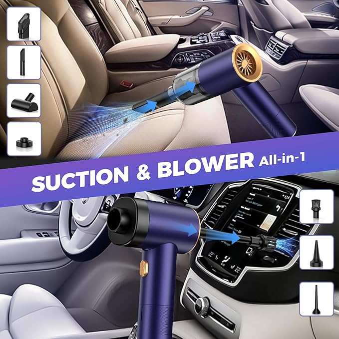 Handheld Car Vacuum Portable Cordless, 18000PA High Power Vacuum Cleaner - Image 4