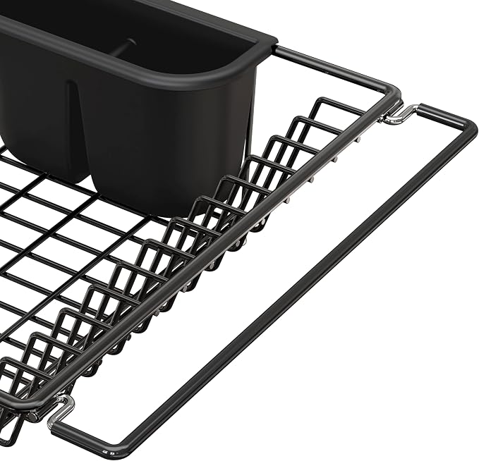 SIMPLE HOUSEWARE Large Over Sink Counter Top Stainless Steel Dish Drainer - Image 8