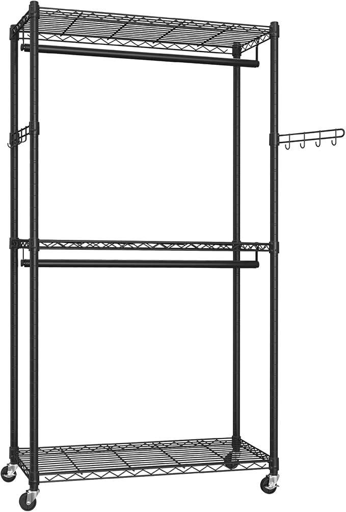 SONGMICS Heavy-Duty Rolling Clothes Rack, Garment Rack, Portable Closet - Image 7