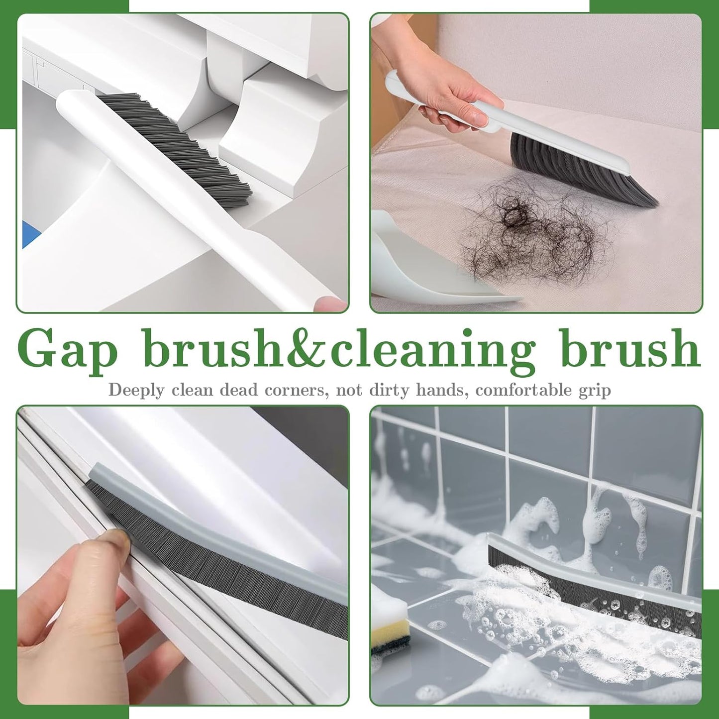 15pcs Crevice Cleaning Brush, Hard Bristle Scrub Brushes Tools, Multifunctional Grout Brush for Home, Bathroom, Ktichen, Window and Corners