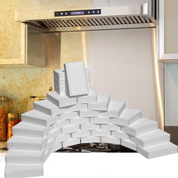 2X Density Magic Sponge Eraser, 50 Pack Multi-Functional Household Cleaning by Xishiqingjie