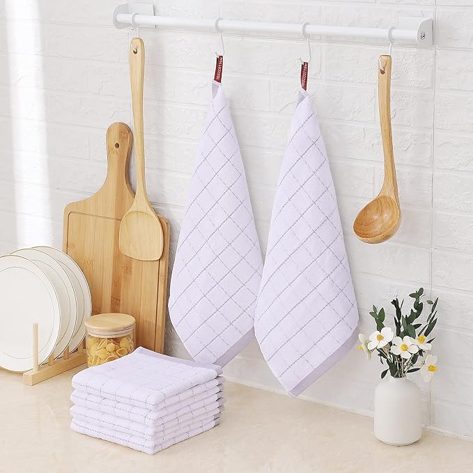 Homaxy 100% Cotton Terry Kitchen Dish Cloths, Ultra Soft and Absorbent Dish - Image 6