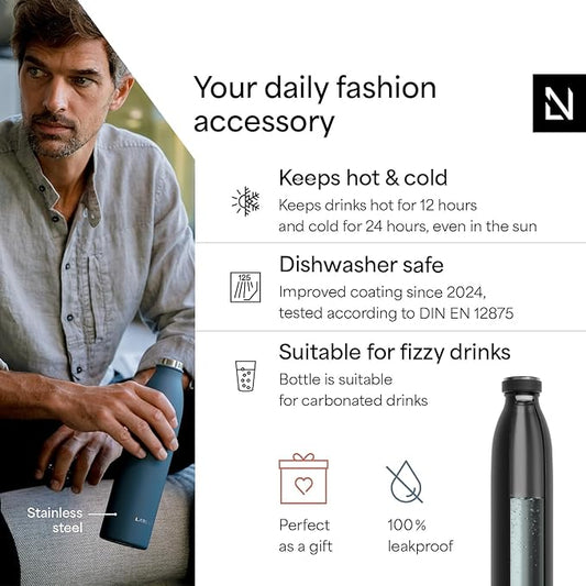 LARS NYSØM Stainless Steel Insulated Water Bottle 12oz 17oz 25oz 34oz 51oz | - Image 2