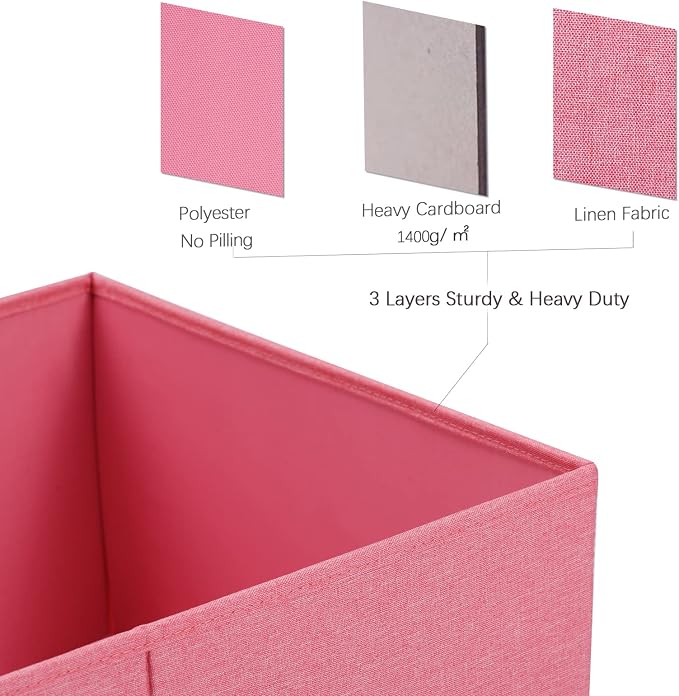 HOONEX Linen Foldable Storage Bins - Image 3