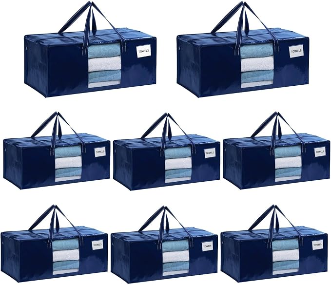 VENO 8 Pack Moving Bags Extra Large Storage Bags by Veno