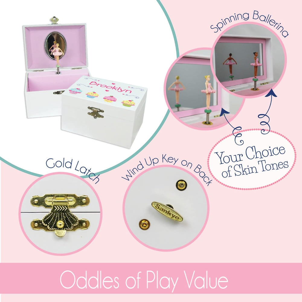 My Bambino Personalized Girls Jewelry Box | Elephant Ballerina Jewelry Box (P...